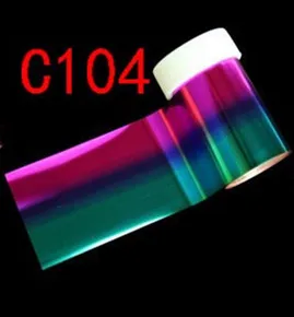 C104 233 Тип 4*100 см голографические наклейки из фольги для переноса ногтей слайдер Радужная зимняя наклейка s для маникюра Nailart украшения(2 - Color: C104