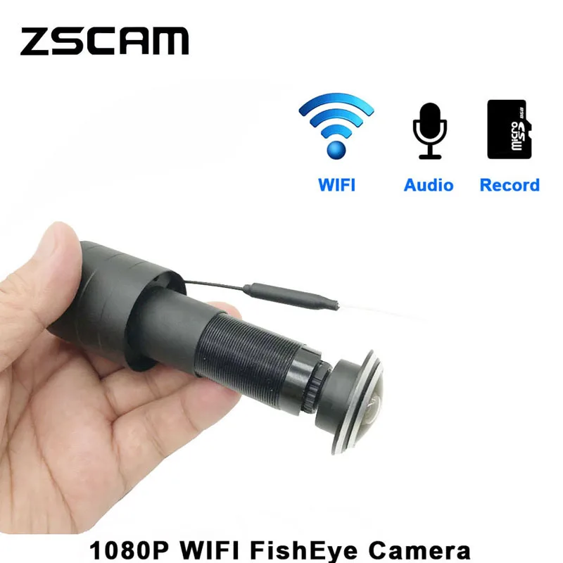 ZSCAM Новинка 1080P Wi Fi дверной глазок домашний мини IP камера с низким