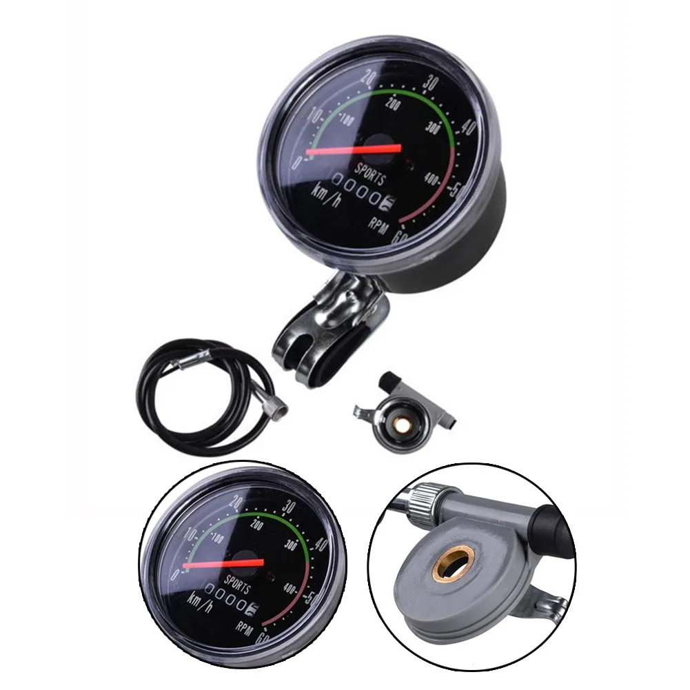 

Bicycle Waterproof Speedometer Analog Mechanical Odometer With Hardware Cycling Speedometer Kit For General Bicycle & Exercycle
