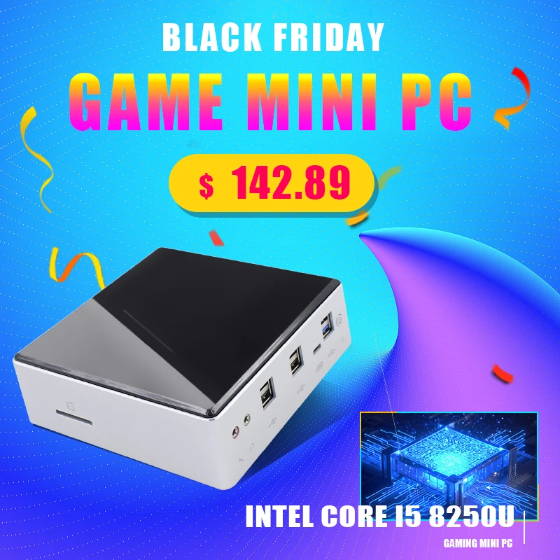 Мини ПК Intel Core i7 10510U 8550U 4 ядра 8 ниток Windows 10 двухдиапазонный WiFi Bluetooth 0 HDMI DP 4K 60Hz USB Type