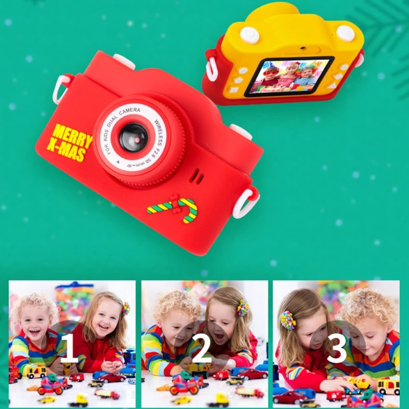 

Cartoon Kids Digital Camera 2.0" IPS Screen 1080P Educational Toy Christmas Gift