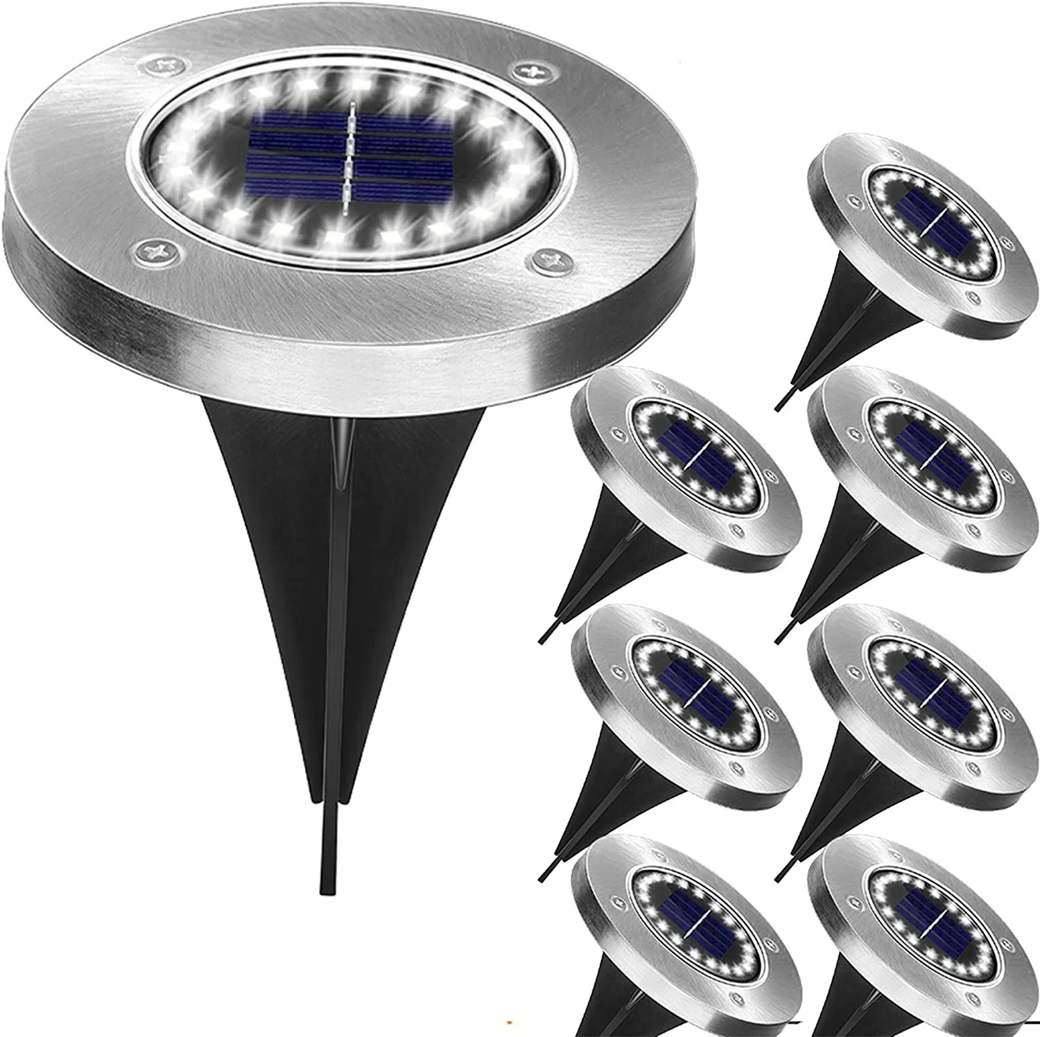 

12/16/20 LED Outdoor Solar Garden Lights Waterproof In-Ground Light Solar Lamp Lighting for Pathway Yard Deck White/Warm White