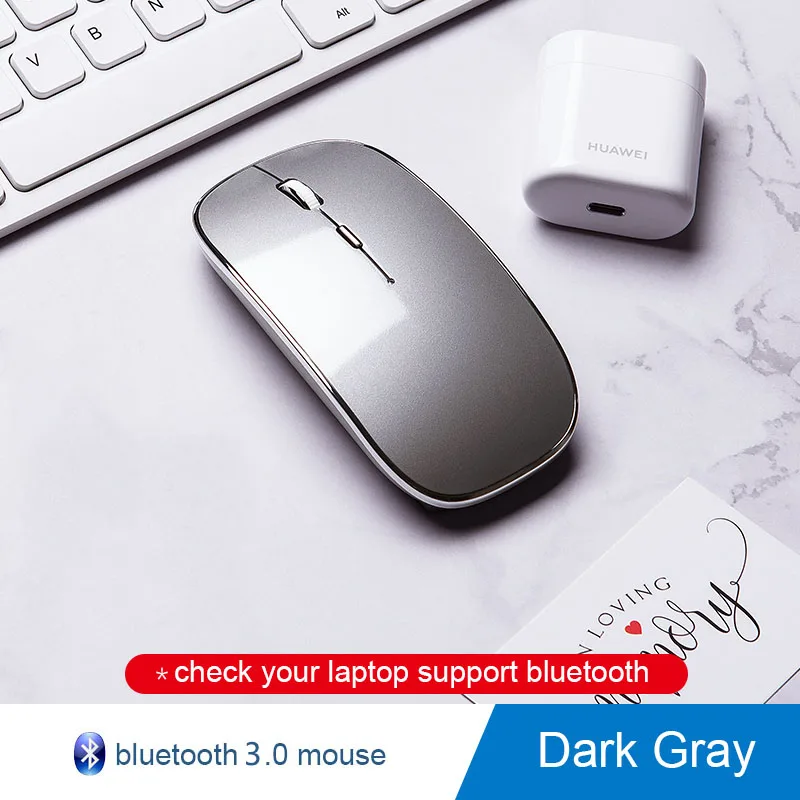 Беспроводная мышь для Macbook air/pro 13 Bluetooth мышь для xiaomi Huawei; Lenovo мышь перезаряжаемая souris беспроводной pour портативная - Цвет: Bluetooth Dark Grey