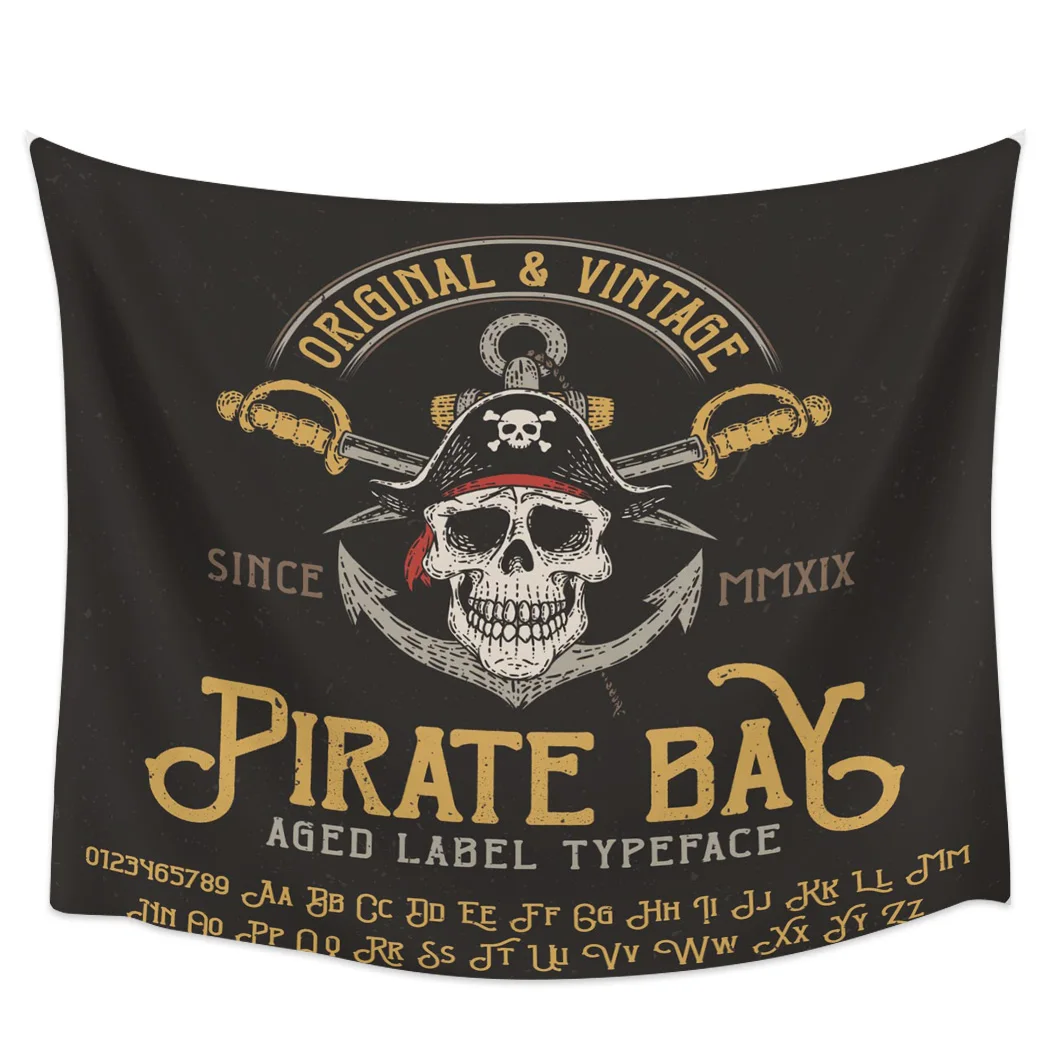 Украшение для дома с изображением пиратского черепа|Гобелен| |