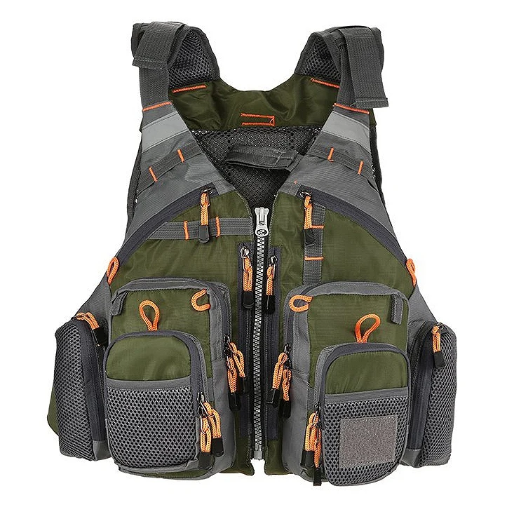 Fly Fishing Vest Breathable Padded Superior 209Lb Bearing Life Safety Jacket for Swimming Sailing Boating Kayak Flo | Спорт и