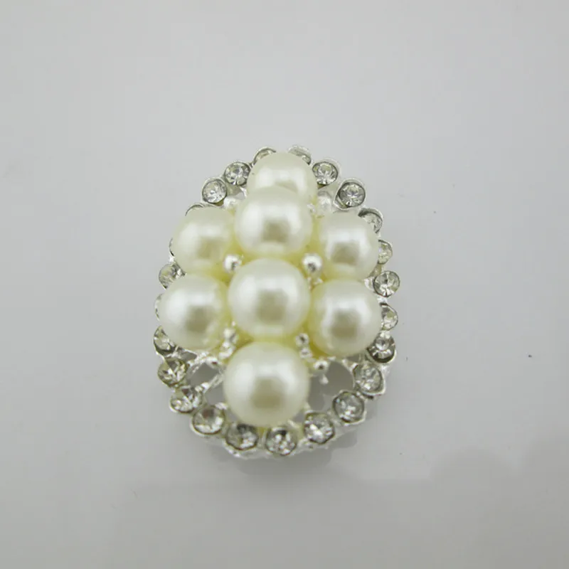 5 шт. цветок Стразы пуговицы с перламутровыми пуговицами сплава со стразами