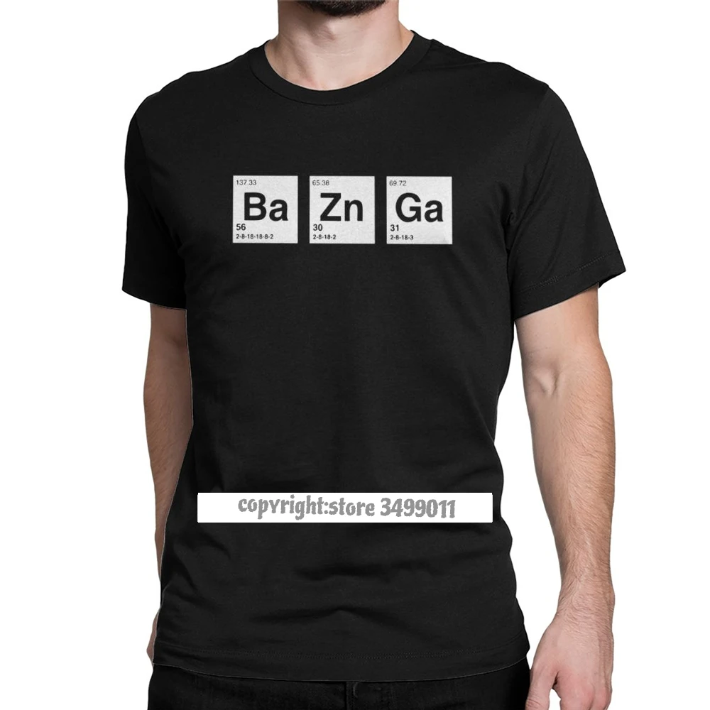 

Men The Breaking Bad Bazinga T Shirts Sheldon Geek TBBT Fitness Tee Shirt T-Shirt