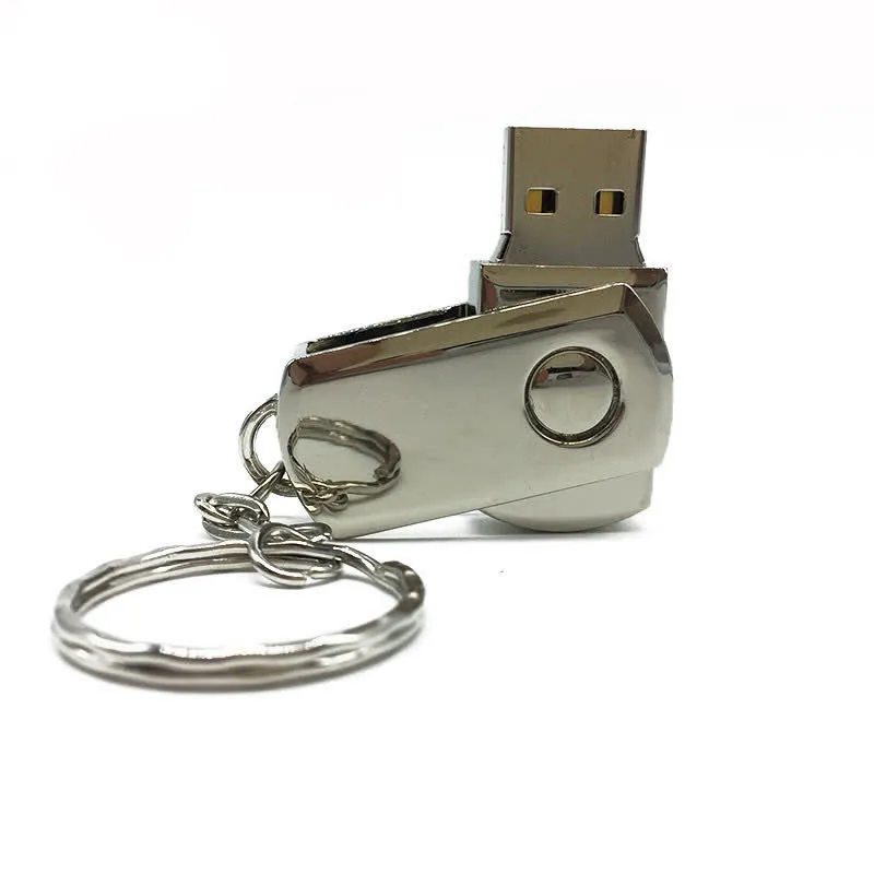 

New Usb Flash Drive Pen Drive Creative Usb 2.0 4Gb 8Gb 16Gb Pendrive 32Gb 64Gb Rotating Metal Usb Stick Key Usb Memory Free Logo