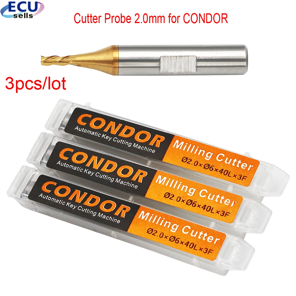 3 шт./лот 2 0 мм резец зонд для Xhorse CONDOR XC MINI Plus Dolphin XP 005 007 машина резки ключей|Ключ от