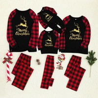 christmas women mommy print blouse tops and pants xmas family clothes pajamas sleepwear family matching outfits cotton clothing