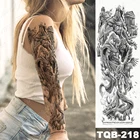 временные тату женский женские татуировки рукав временное тату женщинам наклейки женские украшение для тела в египетском стиле, набор тату для мужчин, блестящий Спартанский рыцарь, крылья, воин,черный, полуперманентный