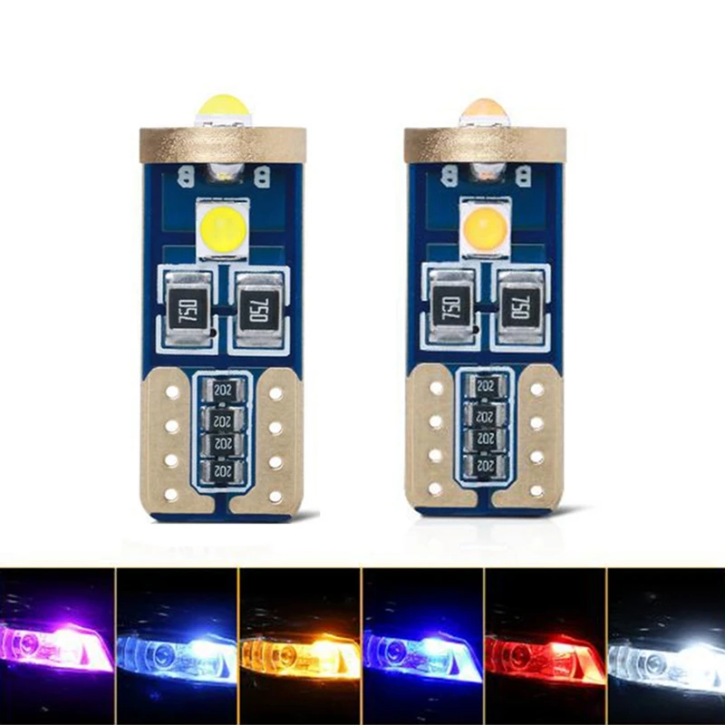 

10Pcs T10 194 168 3030 3SMD Car Interior Reading LED Light Trunk License Plate Light Bulbs Signal Wedge Lamp Parking Lights