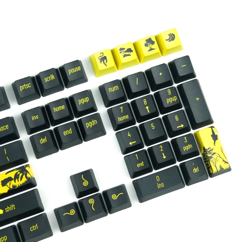 

108 pcs Custom PBT Keycap OEM Profile Dye Sublimation Mono Long Tail Key H054