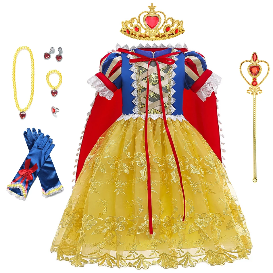 

Snow White Cosplay Dresses for Girls Party Princess Dress Children's Tulle Dress Baby Girl Tutu Dress Infant