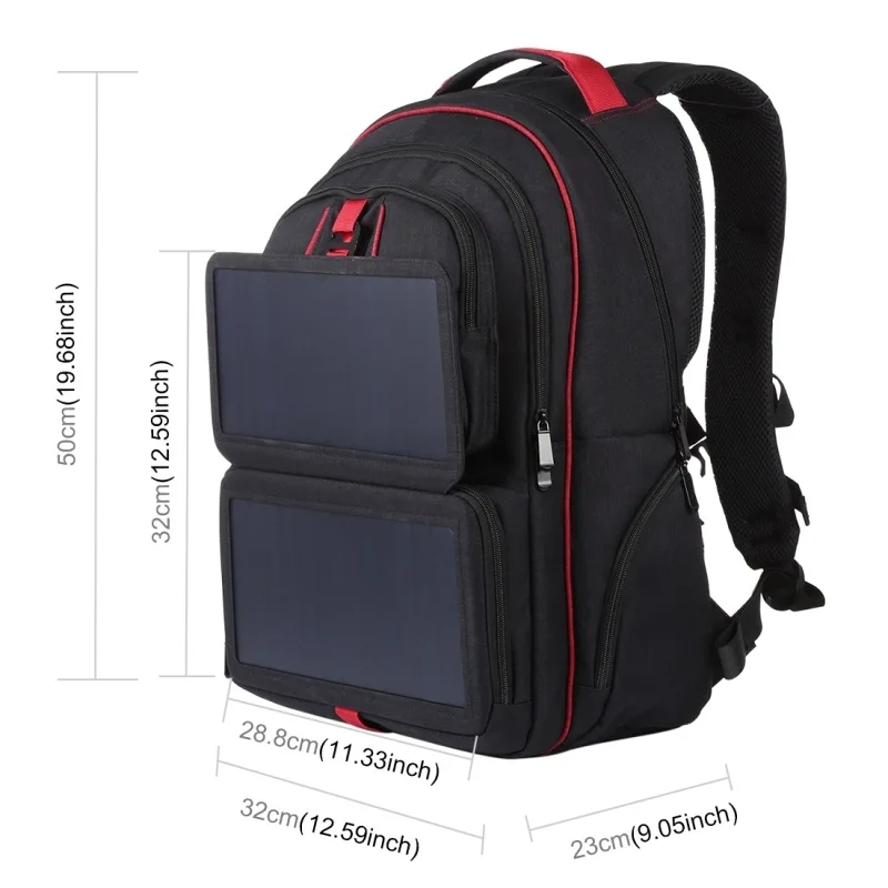 new camera bags laptop backpack shoulder bags with 14w solar panel usb charger for mobile phones tablets free global shipping