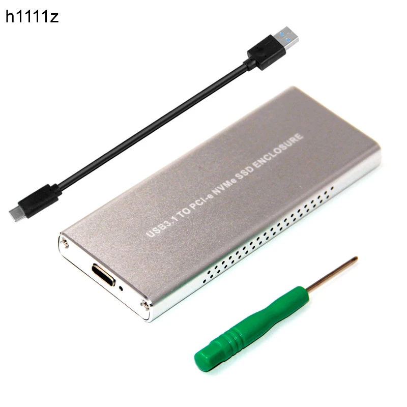 Metal External M.2 to 10Gbps USB 3.1 Type C NVMe PCIe 3.0 SSD Enclosure Case M Key NGFF USB3.1 HDD Box Cable Adapter | Компьютеры и