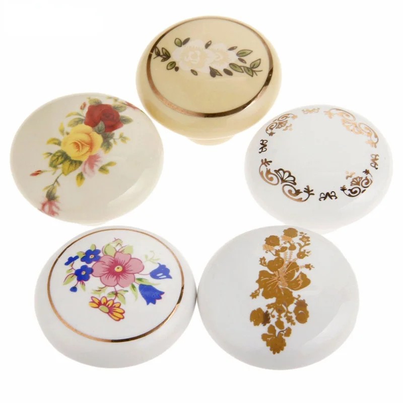 

1Pc 38mm Single Hole Knobs Ceramic Drawer Pulls Knob Children Bedroom Cabinet Cupboard Pull Handles Furniture Hardware