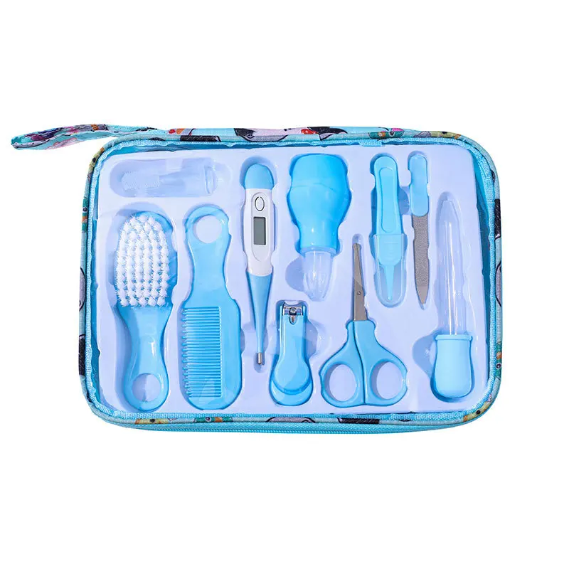 10pcs/set Baby Care Thermometer Finger Toothbrush Nail Clipper Combination Set Safety Comb Brush Infant Accessories | Мать и ребенок