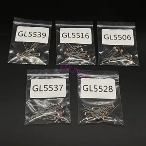 5Values *10 5mm GL5516 GL5528 GL5537 GL5539 GL5506  Photo Light Sensitive Resistor Photoresistor Kit 5516 5528 5537 5539 5506