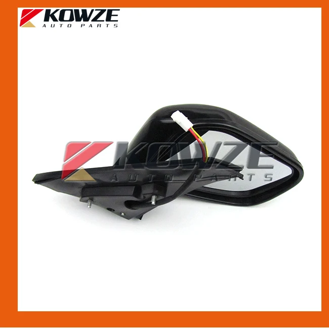 Черное зеркало заднего вида для боковой двери с электрическим управлением Pajero