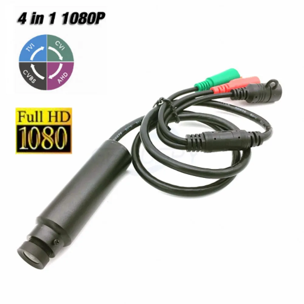 Аналоговая цилиндрическая мини-камера видеонаблюдения 4 в 1 1080P HD TVI AHD 2 МП |