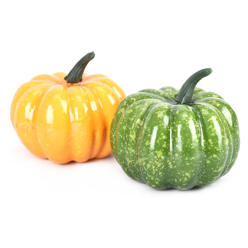 Реалистичные реалистичные искусственные тыквы Поддельные дисплей Еда Декор для