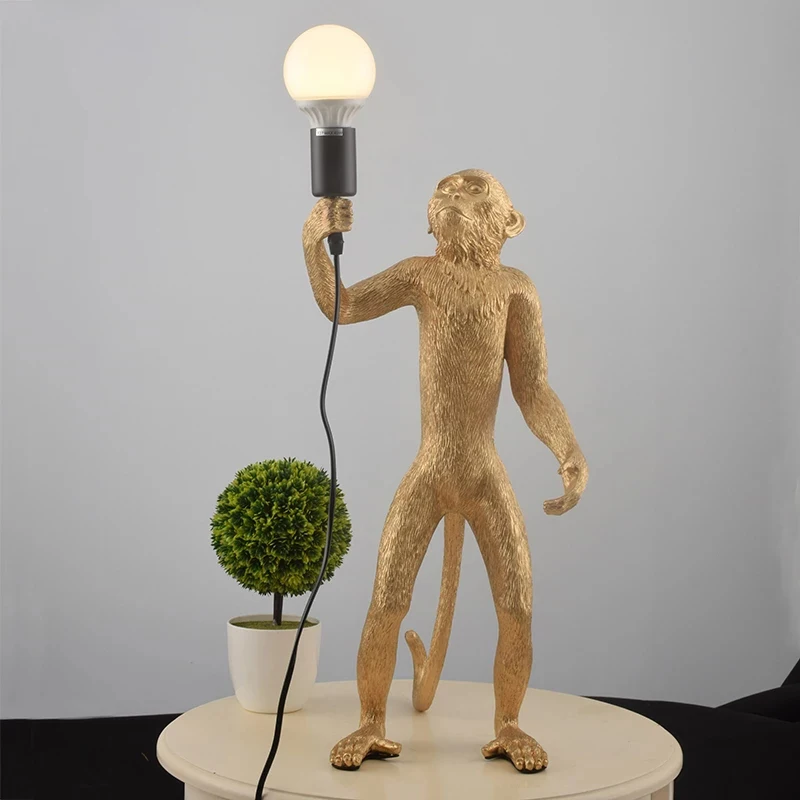 

Modern Resin floor lamps for living room Retro Monkey Lamp Kids Room Bedroom Restaurant Bar standing lamp Kitchen Light Fixtures