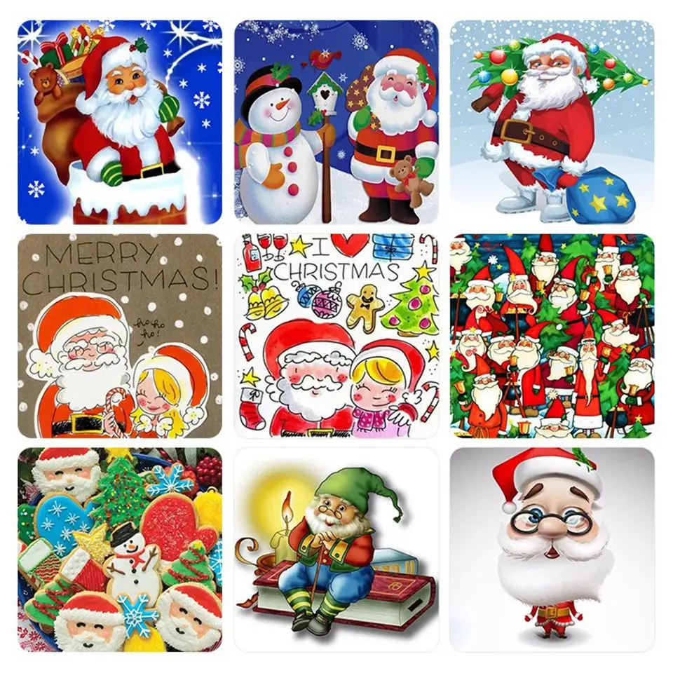 

Home Full Square Diamonds 5D DIY Diamond Painting Custom Portrait "Santa Claus" Embroidery Cross-stitch 3D Home Decor Giftround