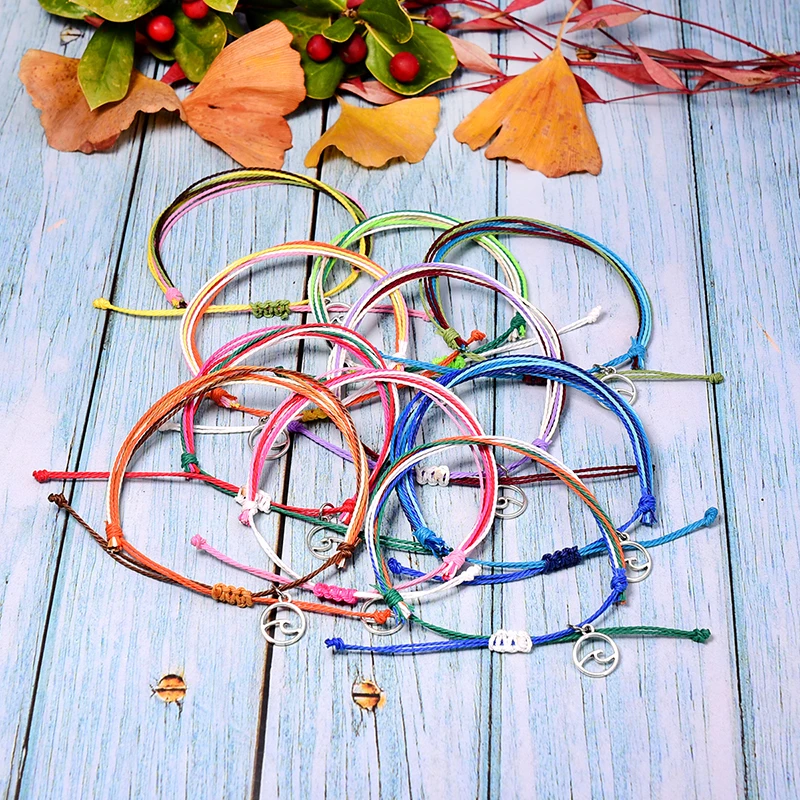 MOON GIRL многоцветный волнистый водонепроницаемый браслет дружбы для женщин модный