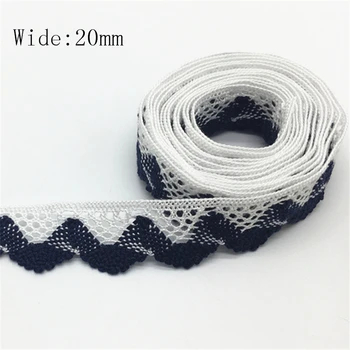 2yards 100% Cotton Lace Ribbon For Apparel Sewing Fabric Ivory Trim Cotton Crocheted Lace Fabric Ribbon Handmade Accessories 2