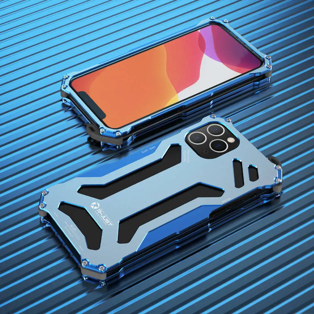 Противоударный бронированный металлический алюминиевый бампер для iphone 11 Pro MAX 6 6s