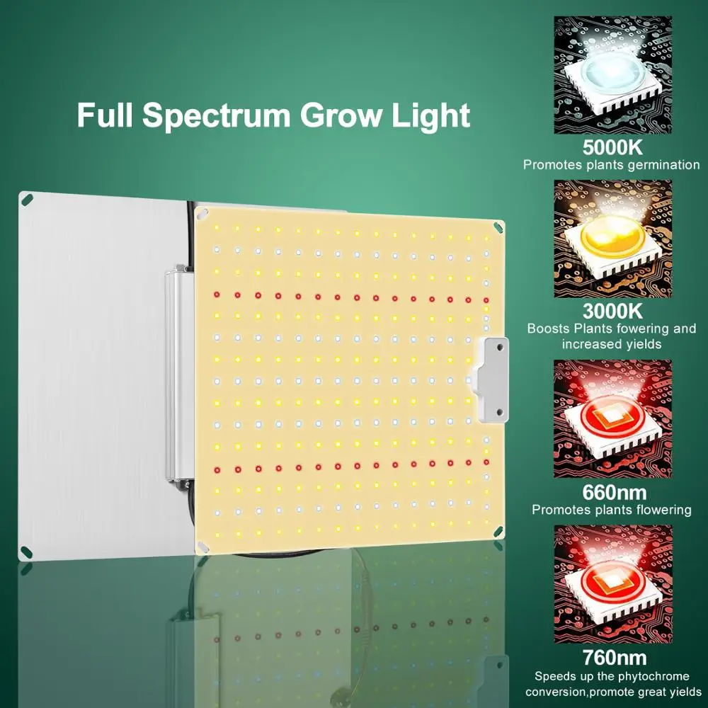 LED Grow Light 600W With UV IR Full Spectrum Samsung Grow Lamp  Lm281b+ Chips For Plants VEG/Seedling/Flower