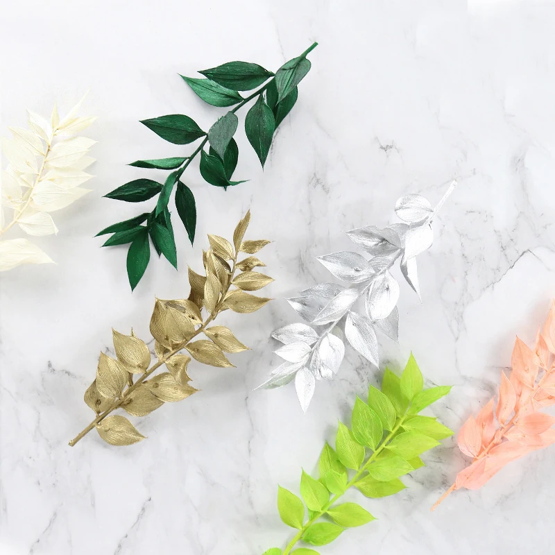 

50g Dried Flower Eucalyptus Nordic Wedding Bouquet Natural Artificial Plant Rich Leaves Branch DIY Material Home Decoration