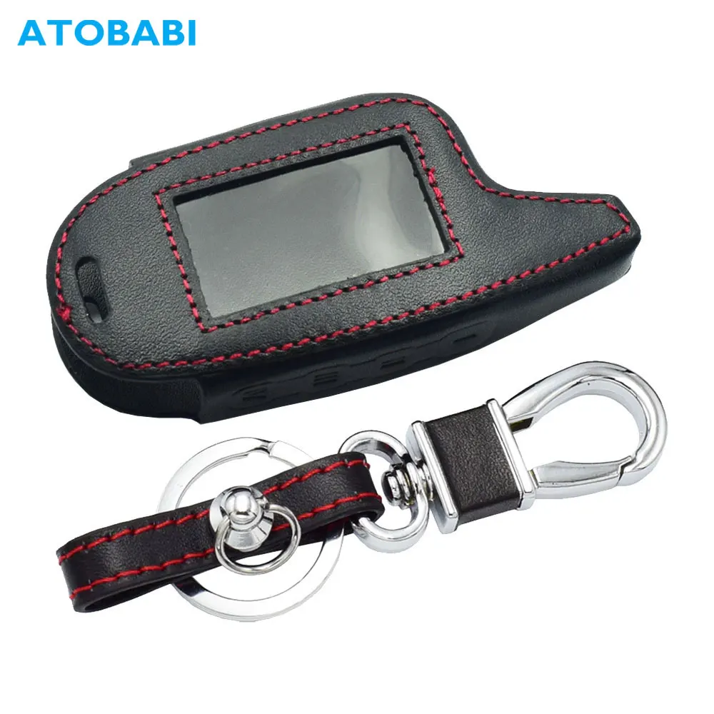 Кожаные чехлы для автомобильных ключей ЖК пульт дистанционного управления чехол