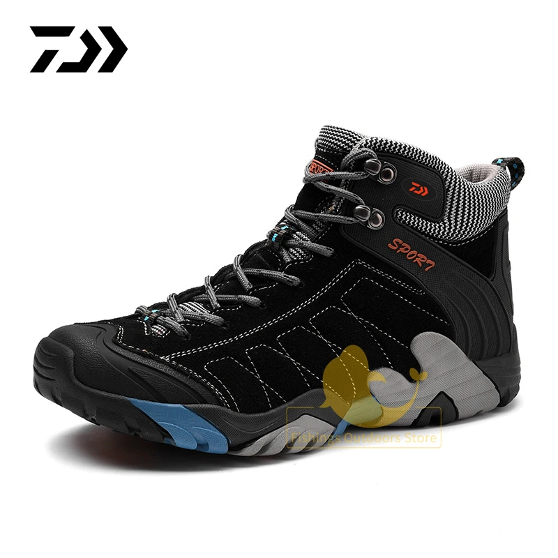 

Daiwa New Plus Size Men's Shoes High-top Hiking Shoes Men's Travel Trekking Anti-skid Shoes Sports Outdoor Fishing Shoes