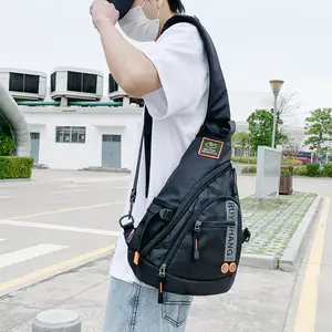 Nylon Crossbody Bag Travel Shoulder Bag Men Small Backpack Messenger Chest  Bag