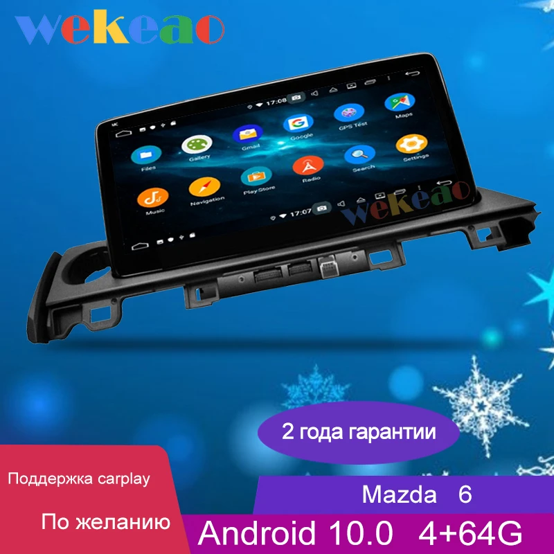 Wekeao 10 25 &quotсенсорный экран Android 0 автомобильное радио Automotivo для Mazda 6 головное