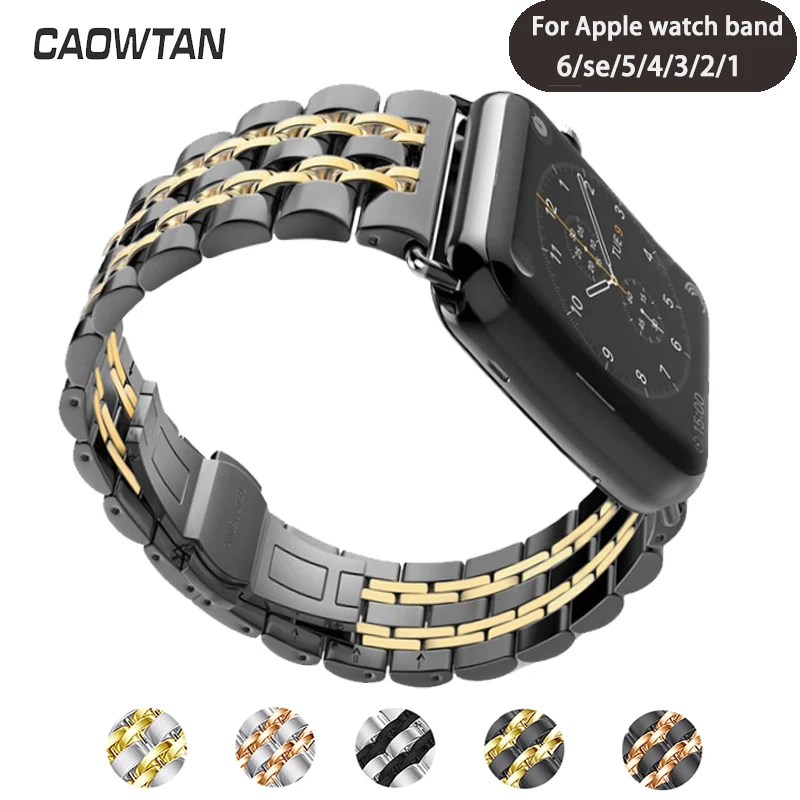 Браслет из нержавеющей стали для Apple Watch Series 6 se 5 4 38 мм сменный ремешок смарт часов