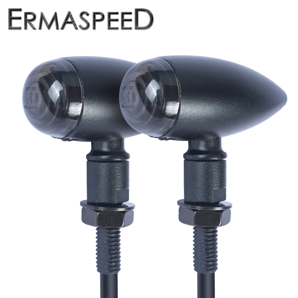 

Светильник лы поворота для мотоцикла E Mark, алюминиевая пуля, с линзой дыма, желтый индикатор для мотоцикла, улицы, велосипеда