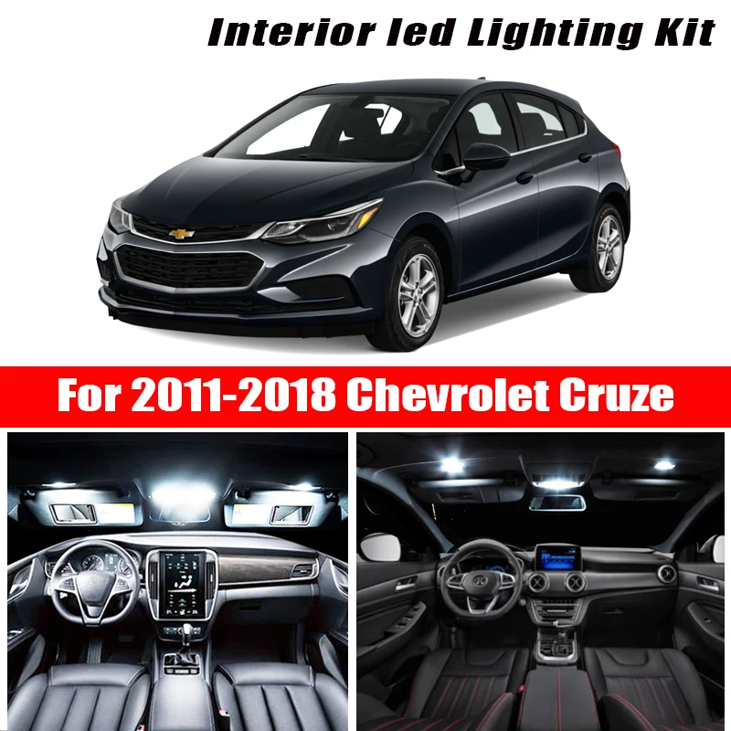 Для 2011 2018 Chevrolet Cruze белые автомобильные аксессуары Canbus без ошибок светодиодный