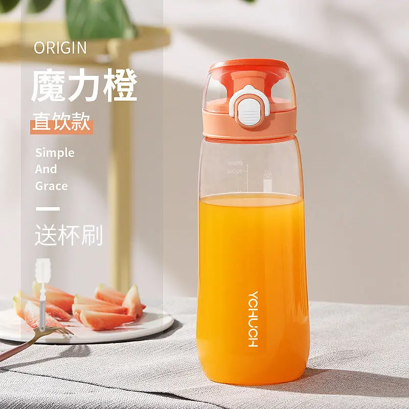 

Chuchen large capacity plastic cup sports water cup female portable straw cup lovely girl summer tea cup