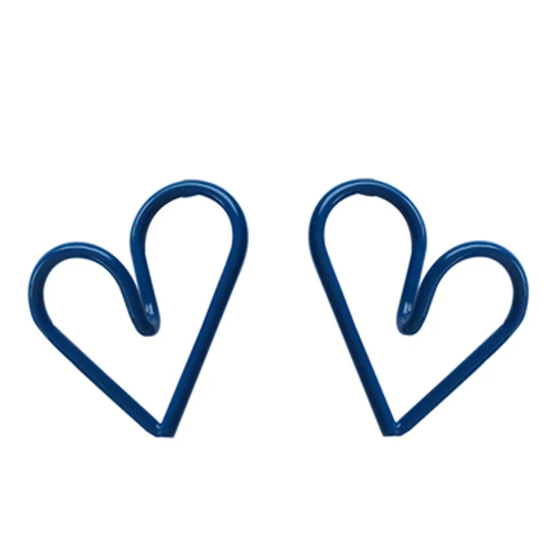 

Простые полые любовные серьги, креативные нестандартные серьги, женские темпераментные синие серьги