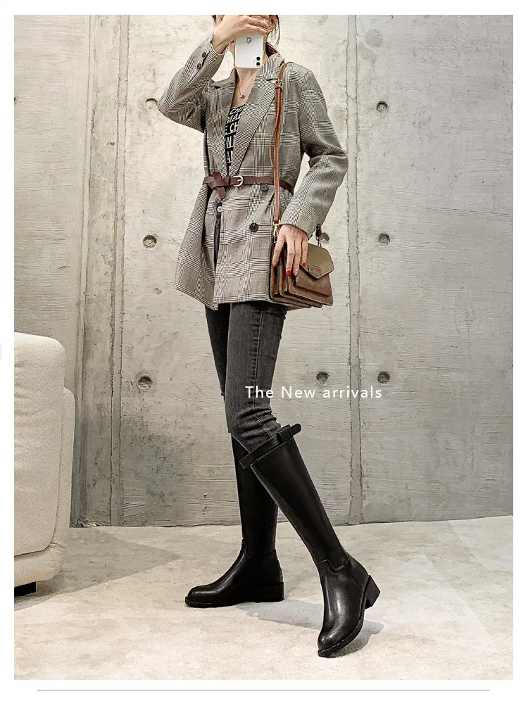 

thick High Knights' boots, women's heels, high boots, knee high boots, large ins British style, all kinds of