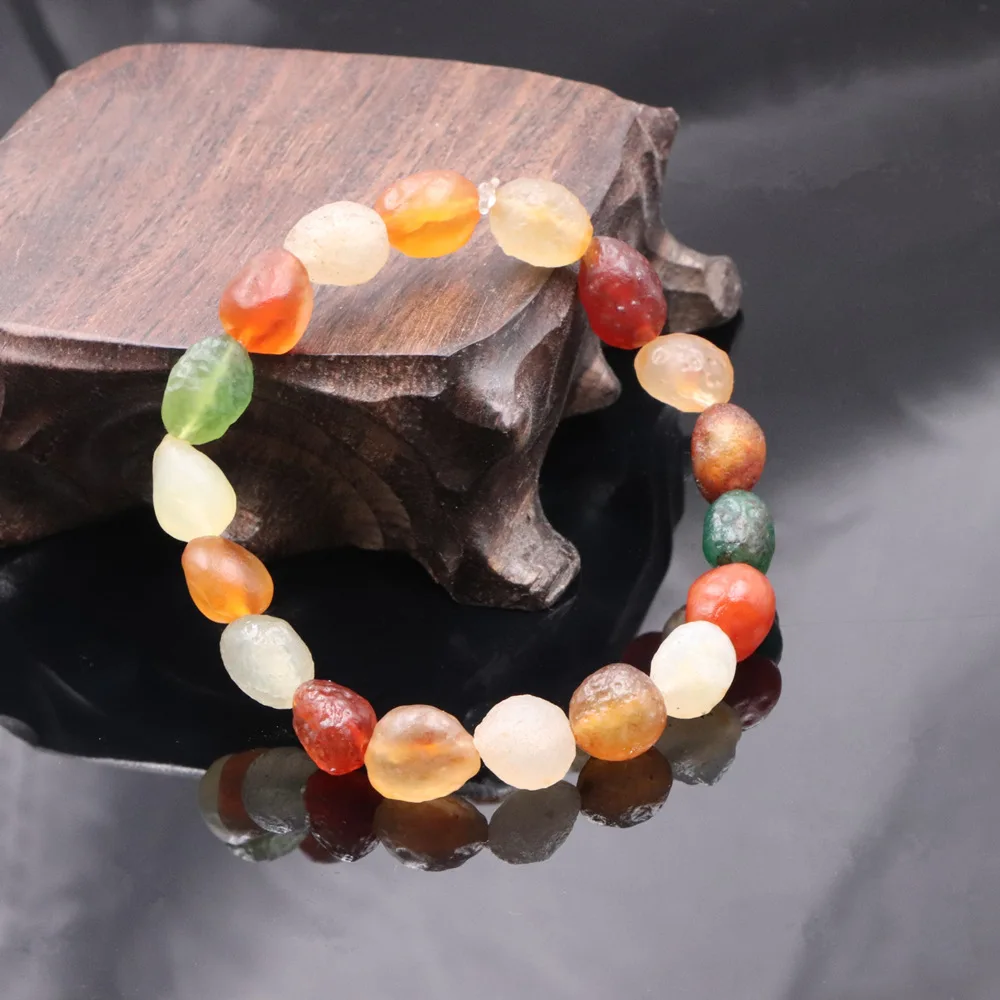 Песочный пустынный Гоби пляжные бусы браслет натуральные Агаты карамельного