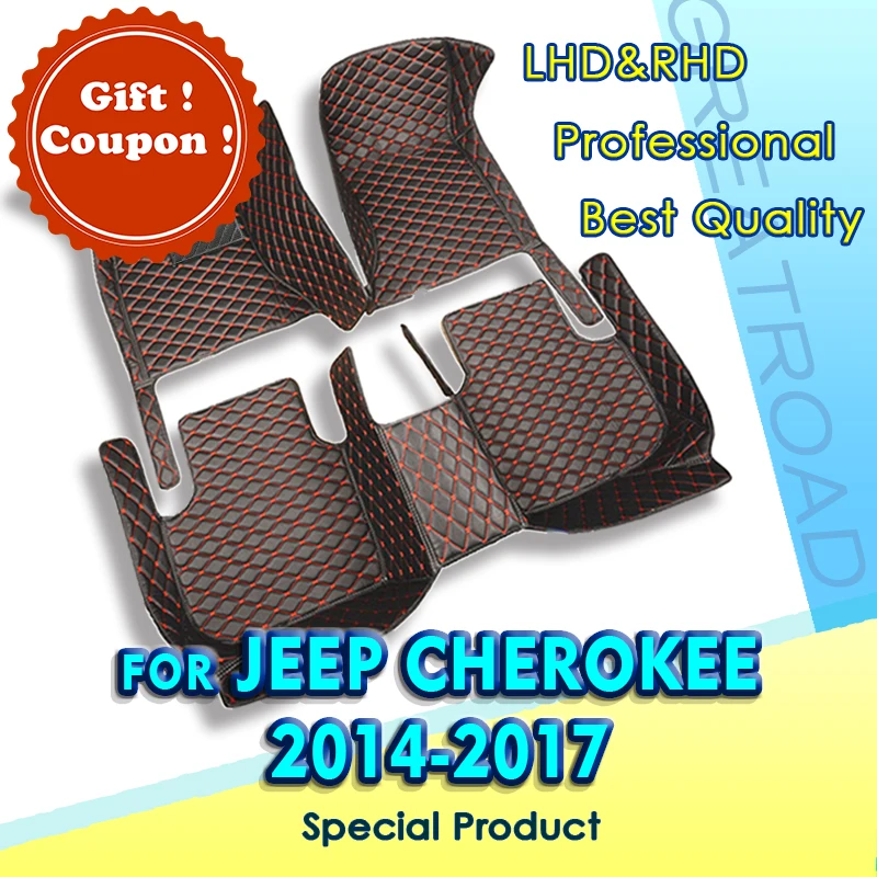 Автомобильные напольные коврики для Jeep Cherokee 2014 2015 2016 2017 индивидуальные