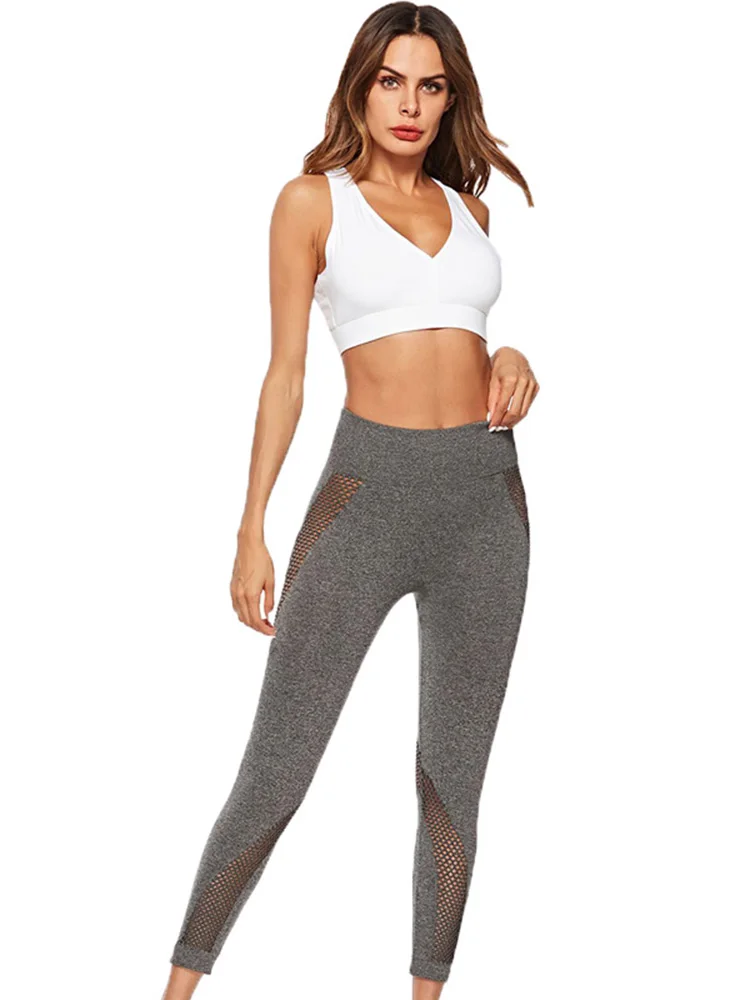 Леггинсы для фитнеса женские бесшовные леггинсы тренировок штаны с высокой