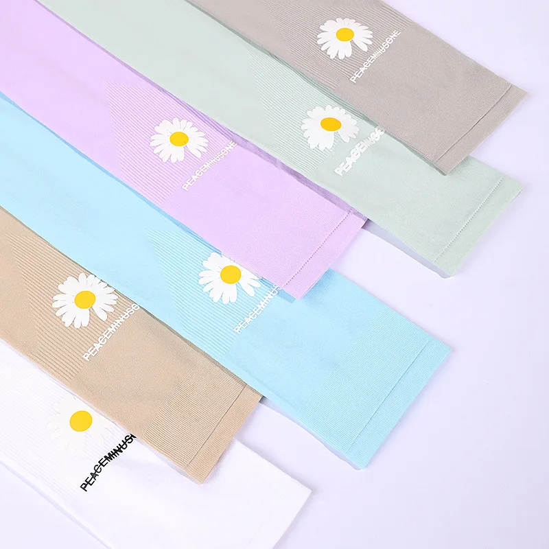 

Sun protection sleeve for female outdoor riding driving sun protection arm UV protection Daisy ice protection sleeve hb18