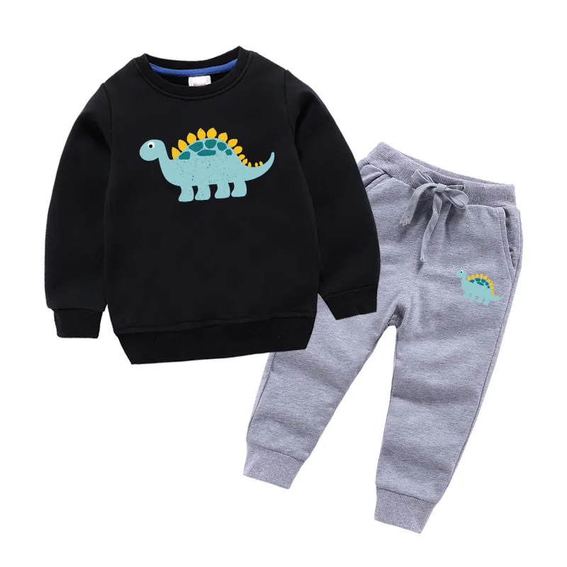 

ZWF653 Toddler Tracksuit Autumn Clothing Sets Children Boys Girls Fashion Clothes Kids Hooded T-shirt And Pants 2 Pcs Suits