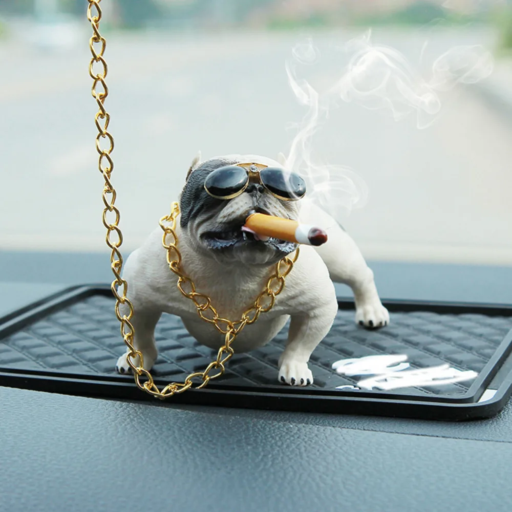Bully Pitbull Dog Car Interior Decoration Dashboard Ornament Fashion Funny Cute Home Auto Accessories No Base |