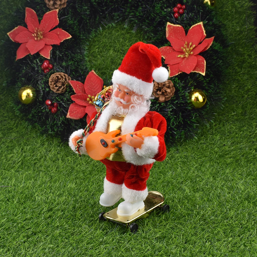

Christmas Decorations for Home Merry Christmas and New Year Children's Toys Gifts Dolls Plush Electric guitar Santa Skateboard
